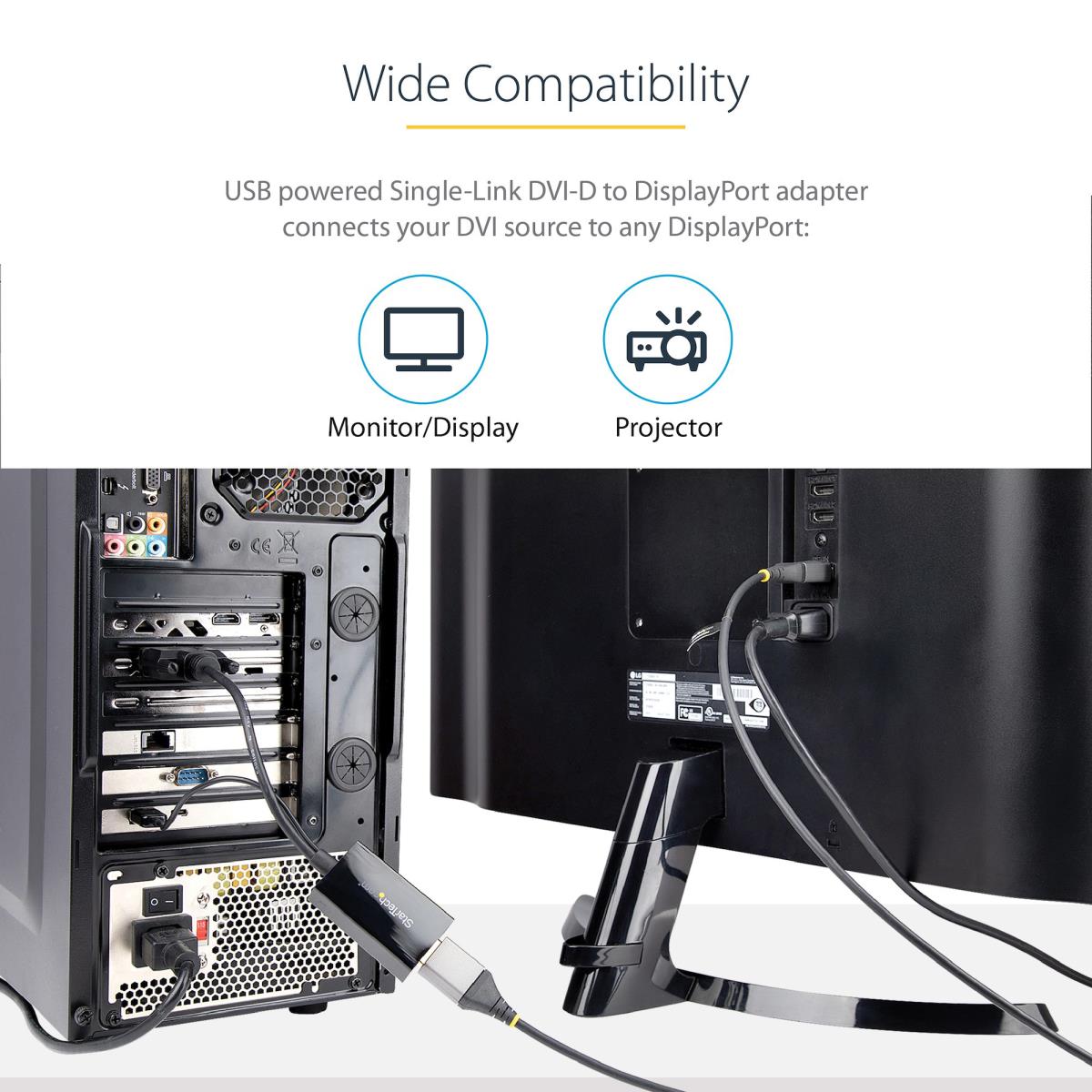 DVI-d To Dp Video Adapter - DVI To DisplayPort Converter