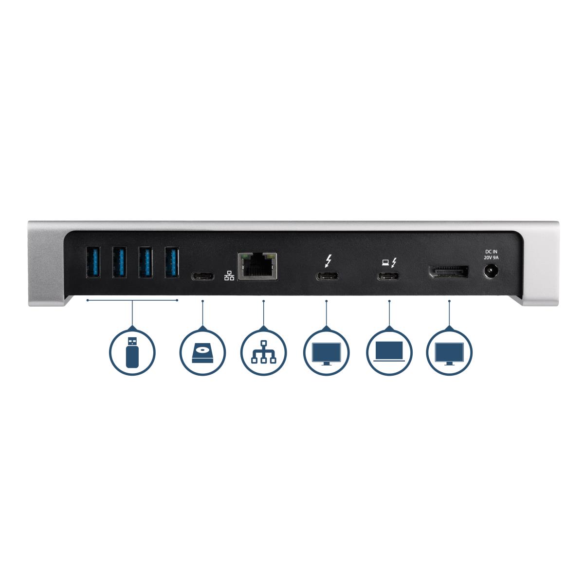 Dock - Thunderbolt 3 Dual 4k 60hz Monitor With 6x USB 3.0 Ports