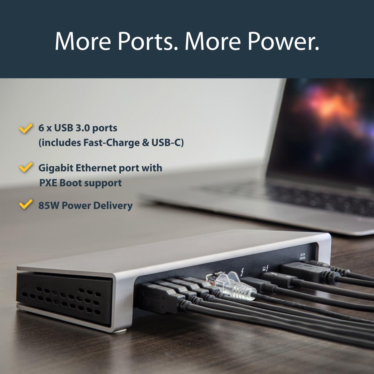 Dock - Thunderbolt 3 Dual 4k 60hz Monitor With 6x USB 3.0 Ports