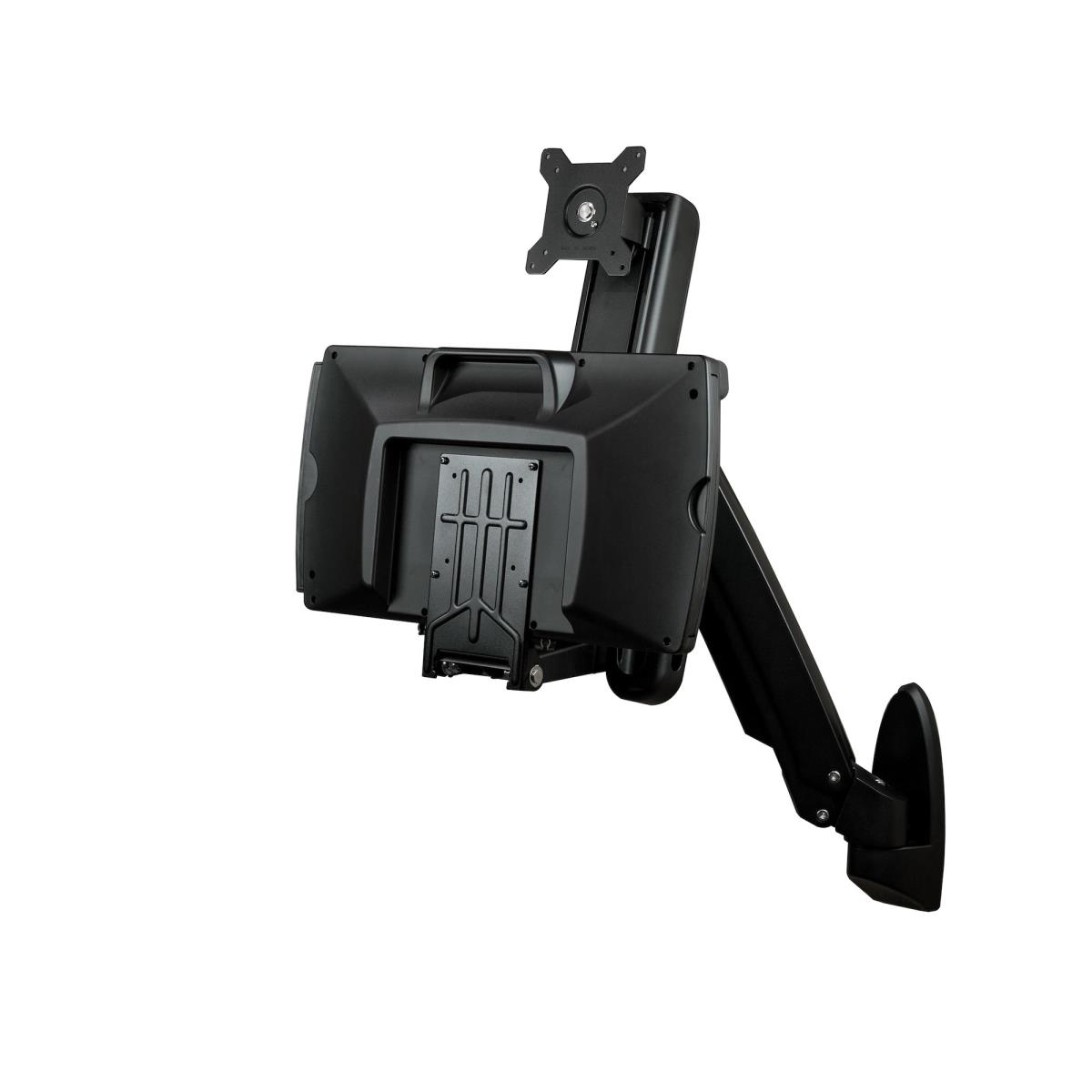 Monitor Mount - Wall Mounted Sit Stand Desk For One Monitor Up To 24in - Adjustable