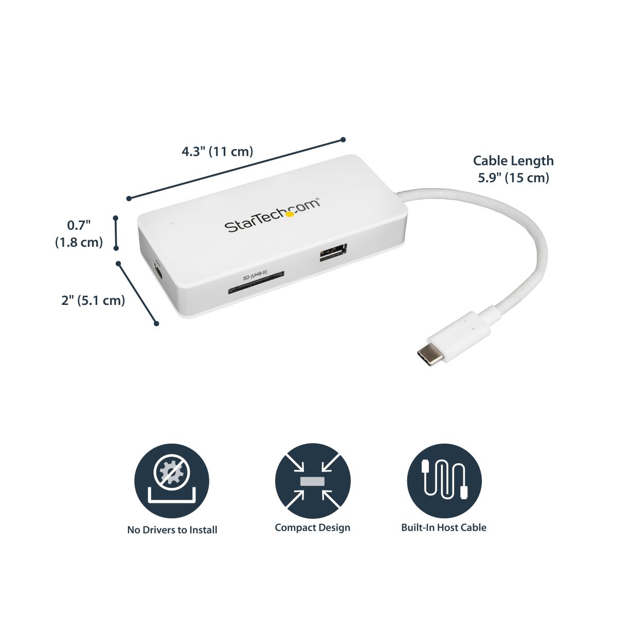 USB-c Multiport Adapter - Mac Windows 4k Hdmi USB 3.0 Sd Slot