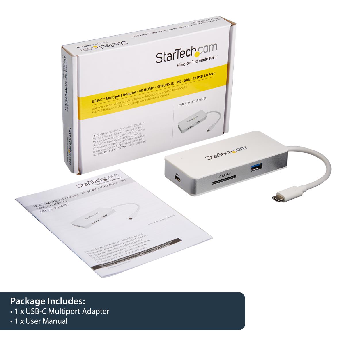 USB-c Multiport Adapter - Mac Windows 4k Hdmi USB 3.0 Sd Slot