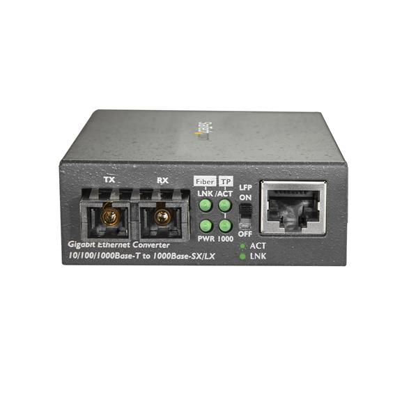 Gigabit Ethernet To Sc Fiber Media Converter - 1000base-sx - Multimode 550m