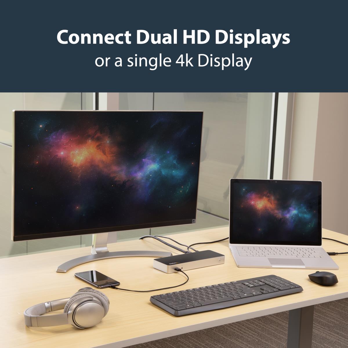 Docking Station - Dual Monitor USB-c For Windows - Mst - 60w Power Delivery - 4k - Hdmi To DVI Adapters