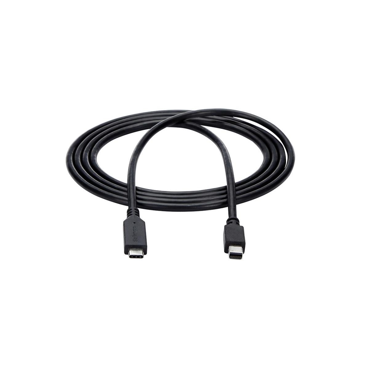 USB C To Mini Dp Cable - 4k 60hz 2m Black
