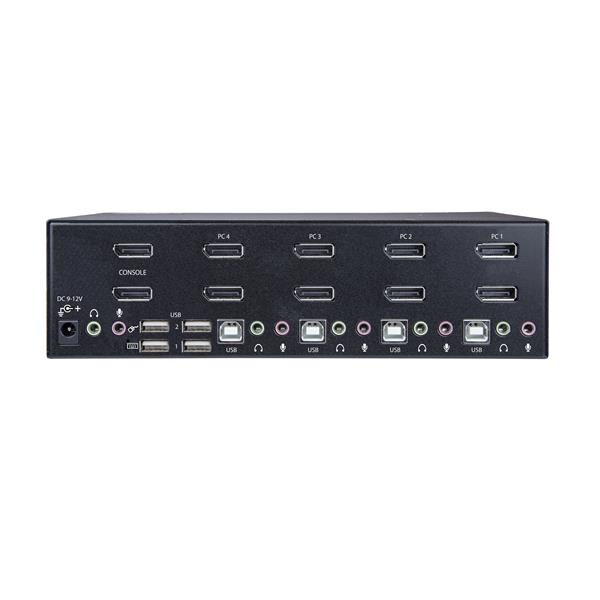 KVM Switch - Dual DisplayPort 4-port - 4k 60hz