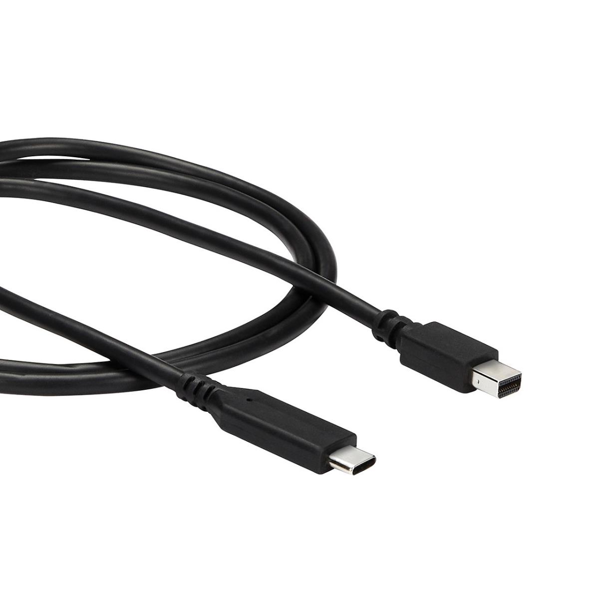 USB C To Mini Dp Cable - 4k 60hz 1m Black