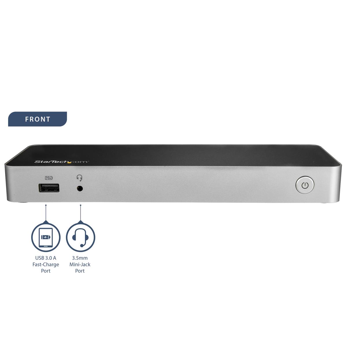 Docking Station - USB-c Dual-4k Monitor For Laptops - 60w USB Power Delivery - Sd Card Reader