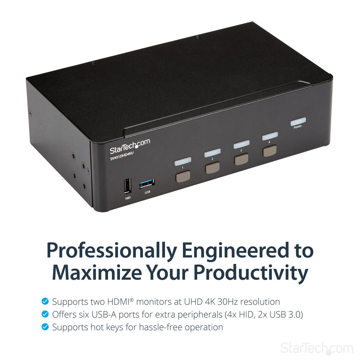 KVM Switch - Hdmi 4k30 Dual Display