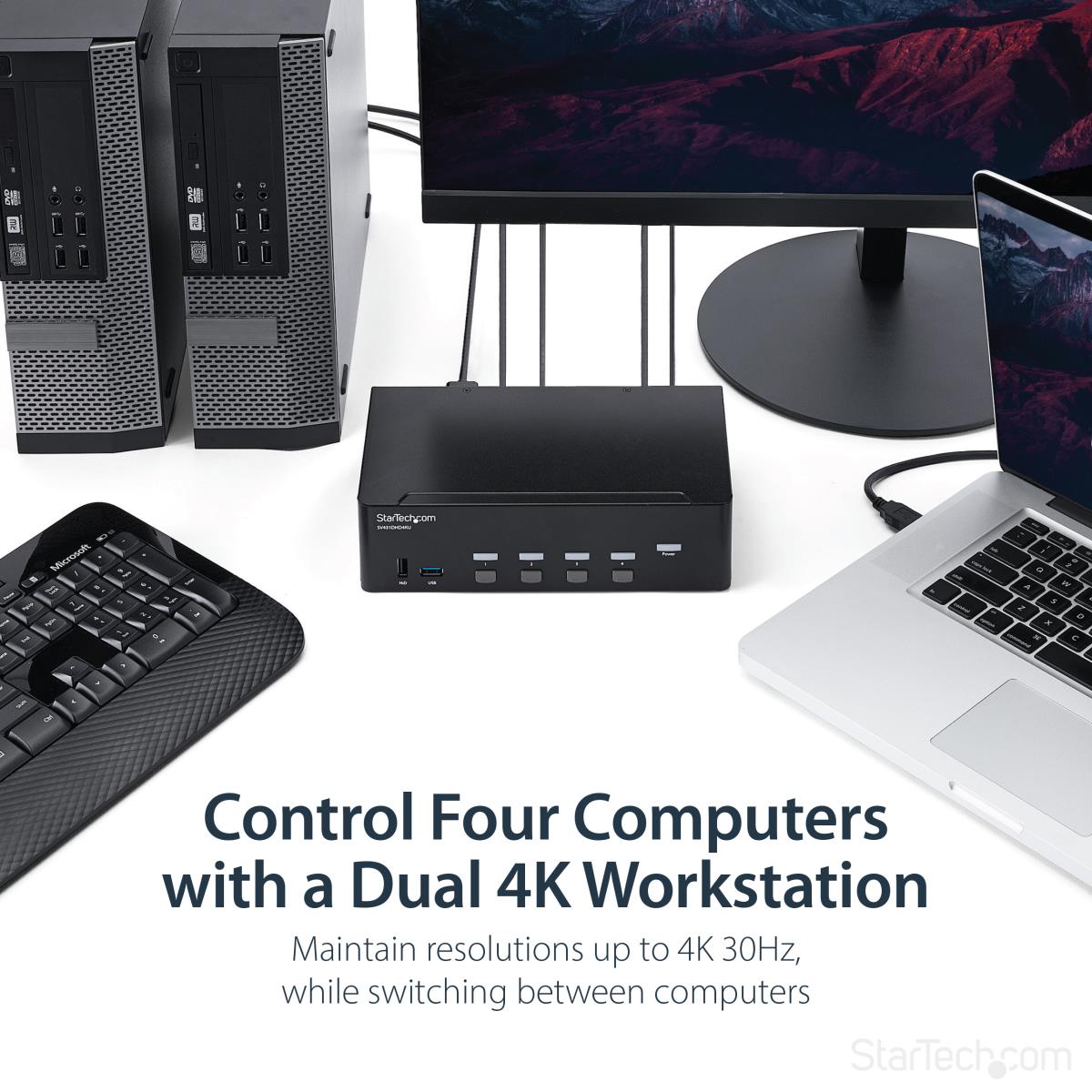 KVM Switch - Hdmi 4k30 Dual Display