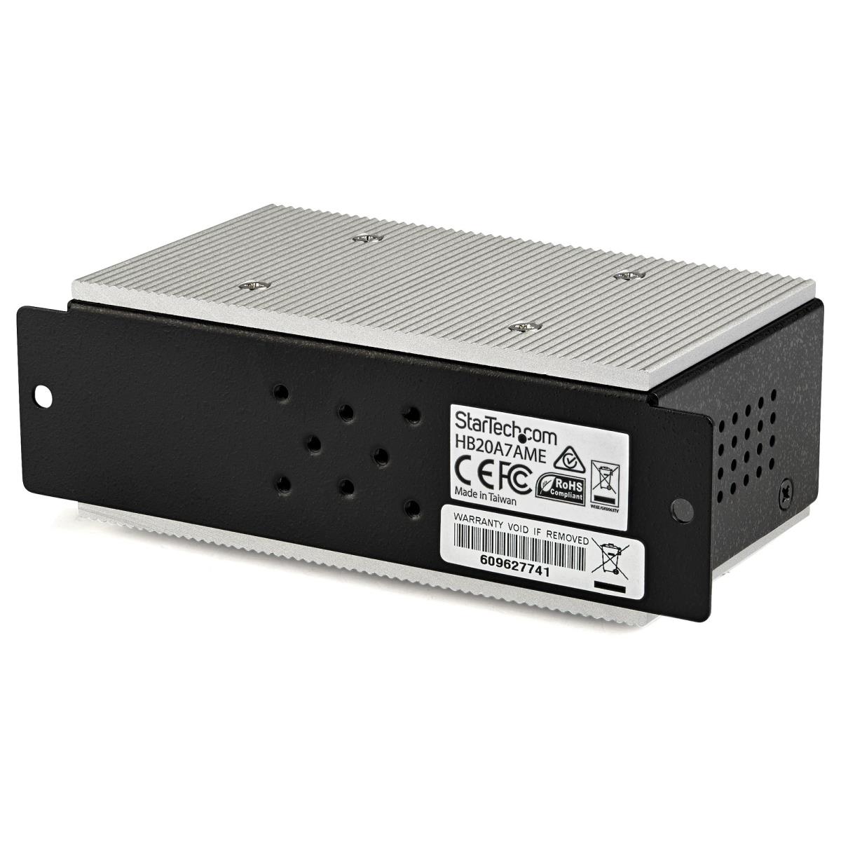 USB Hub Industrial - 7-port - USB 2.0 -15kv Esd Protection Metal