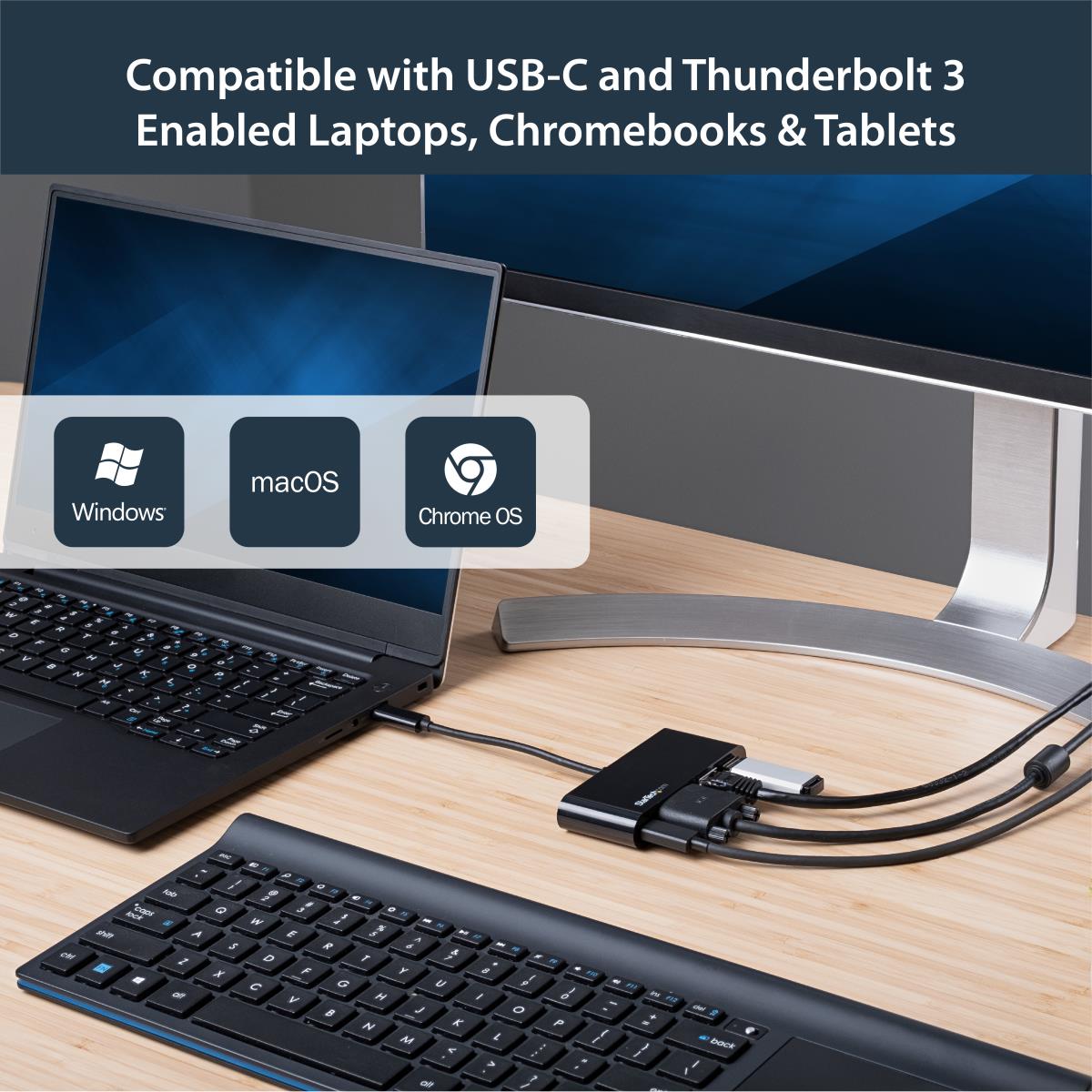 USB-c Vga Multiport Adapter - Power Delivery (60w) - USB 3.0 - Gbe