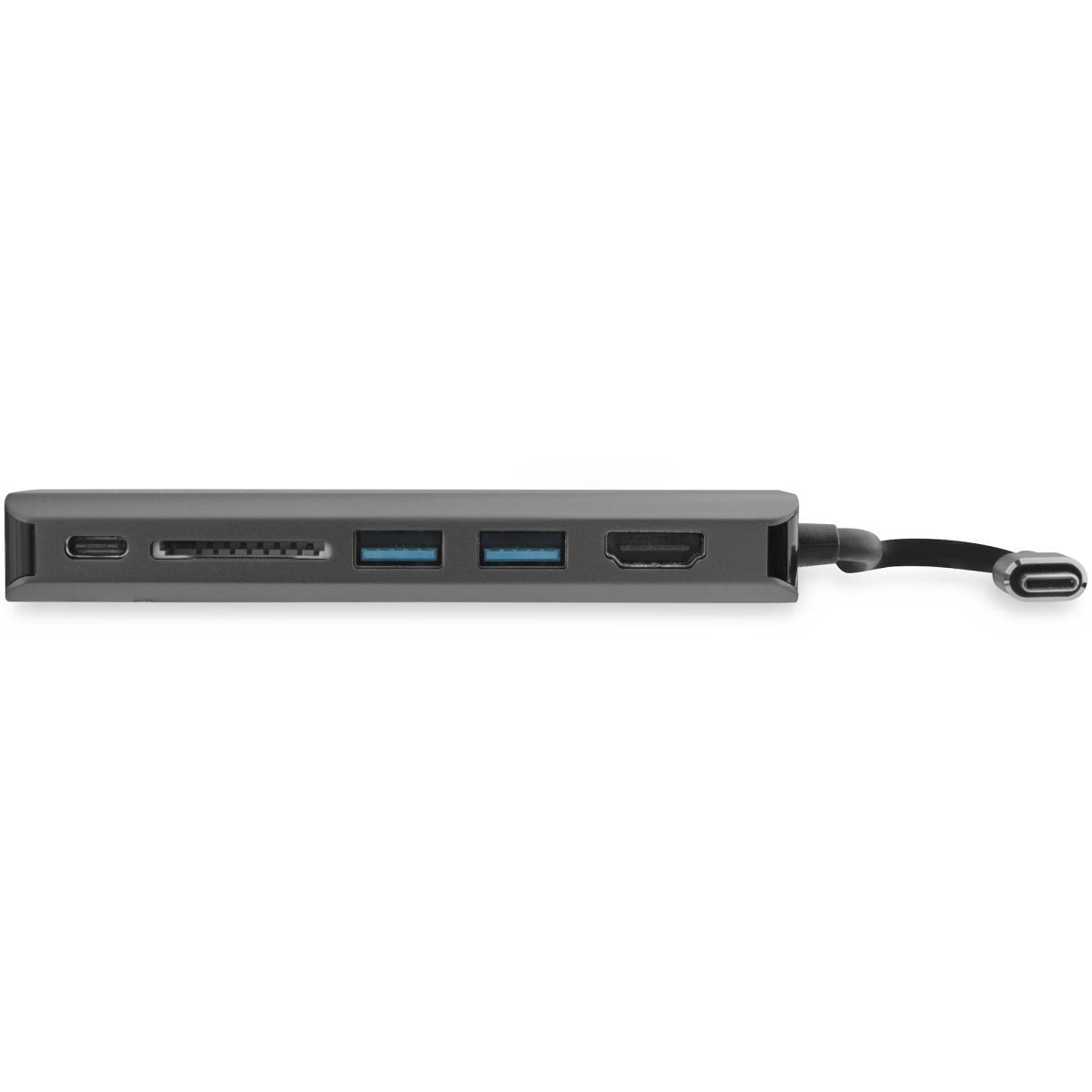 USB-c Multiport Adapter - Hdmi 4k - 2xa 1xc - Sd Reader - Pd 3.0