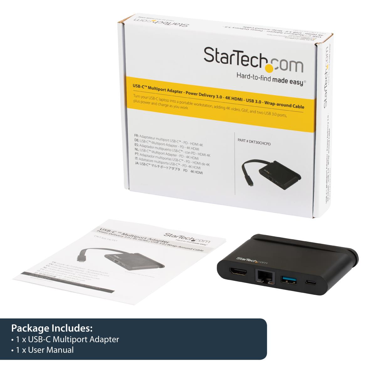 Docking Station USB-c Multiport Adapter - Hdmi 4k -1xa 1xc Gbe-100w Pd 3.0