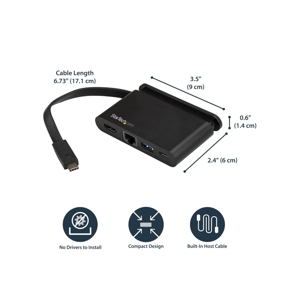 Docking Station USB-c Multiport Adapter - Hdmi 4k -1xa 1xc Gbe-100w Pd 3.0