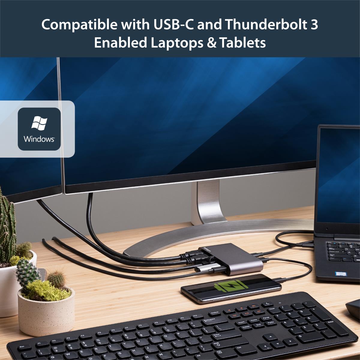 Docking Station - Dual-monitor USB-c Multiport Adapter - 2 X 4k Hdmi - 100w Pd 3.0