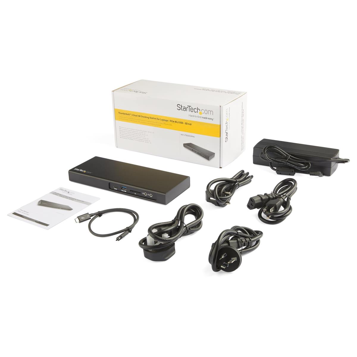 Docking Station - Dual 4k 60hz Monitor Thunderbolt?3 - Pci-e M.2 Slot And Sd Reader