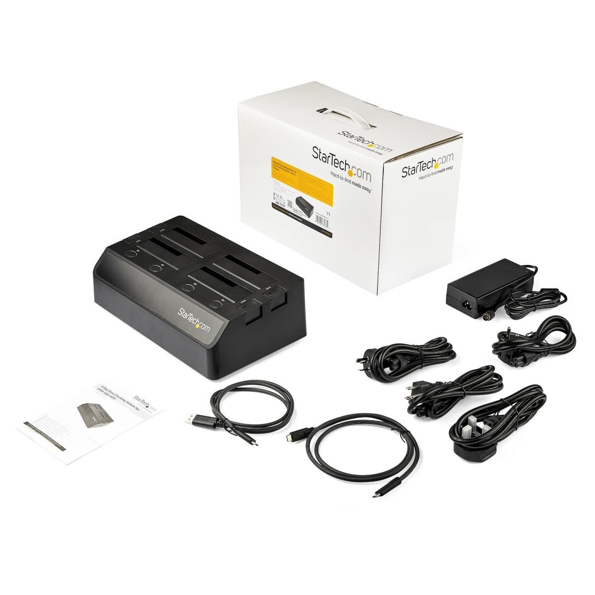 Docking Station - 4 Bay SATA 2.5/3.5inch SSD/HDD USB C USB-a