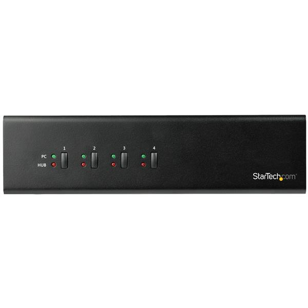 KVM Switch - Dual-monitor 4-port DVI With USB 3.0 Hub