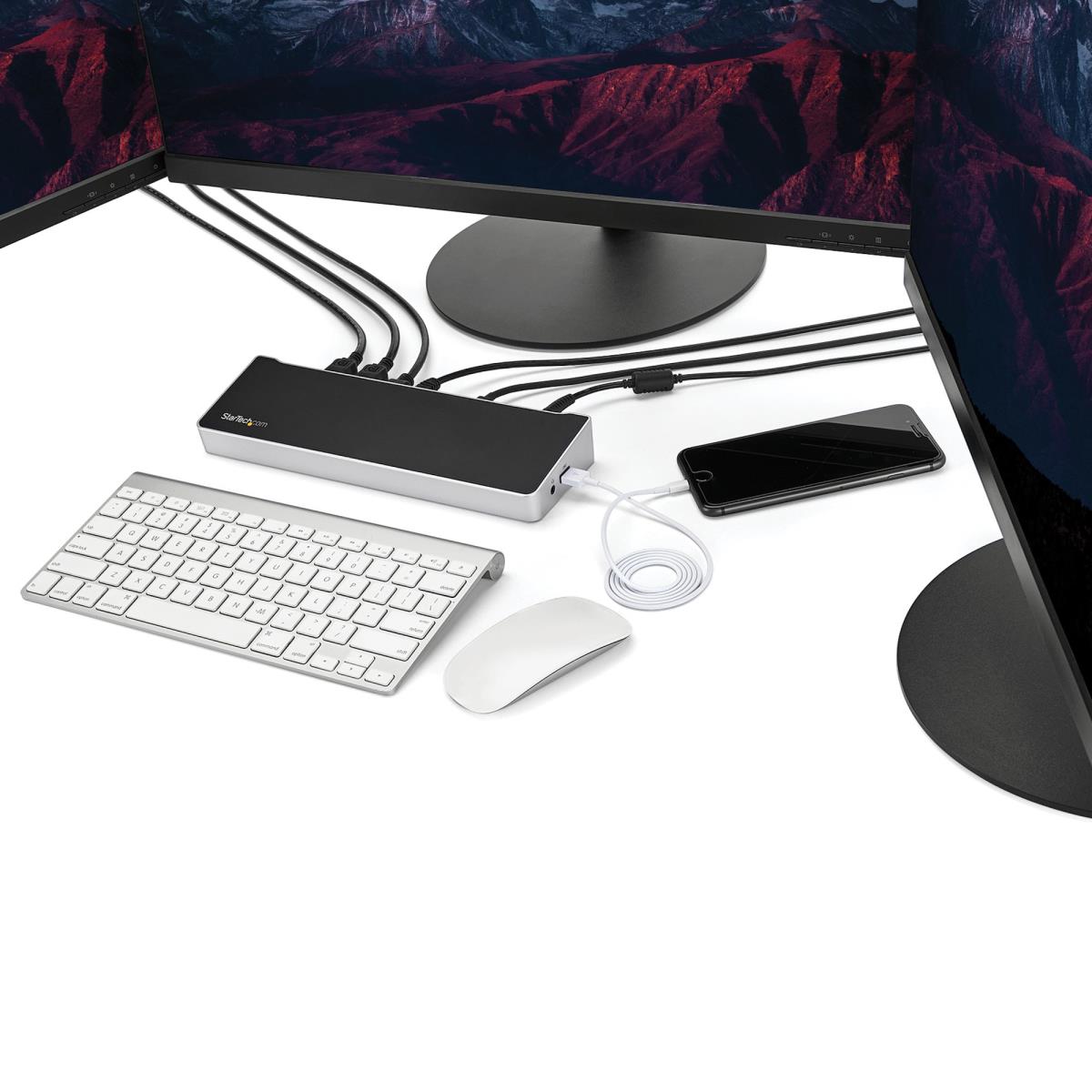 Docking Station - Triple-monitor 4k USB-c With 5x USB 3.0 Ports - 100w Pd
