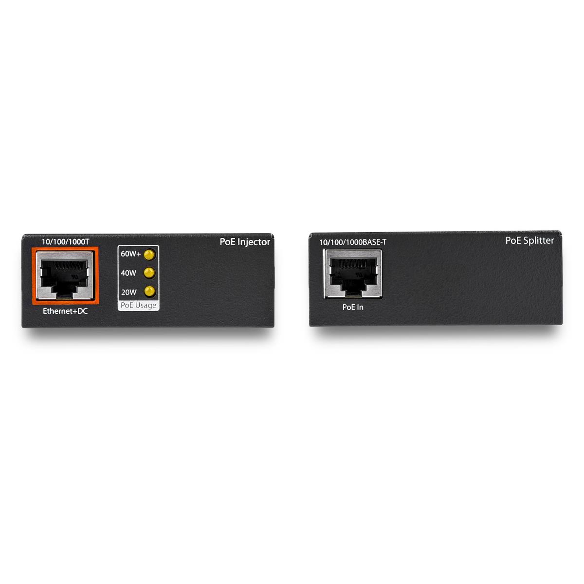 Poe Injector 1-port 60w + Poe Splitter Kit