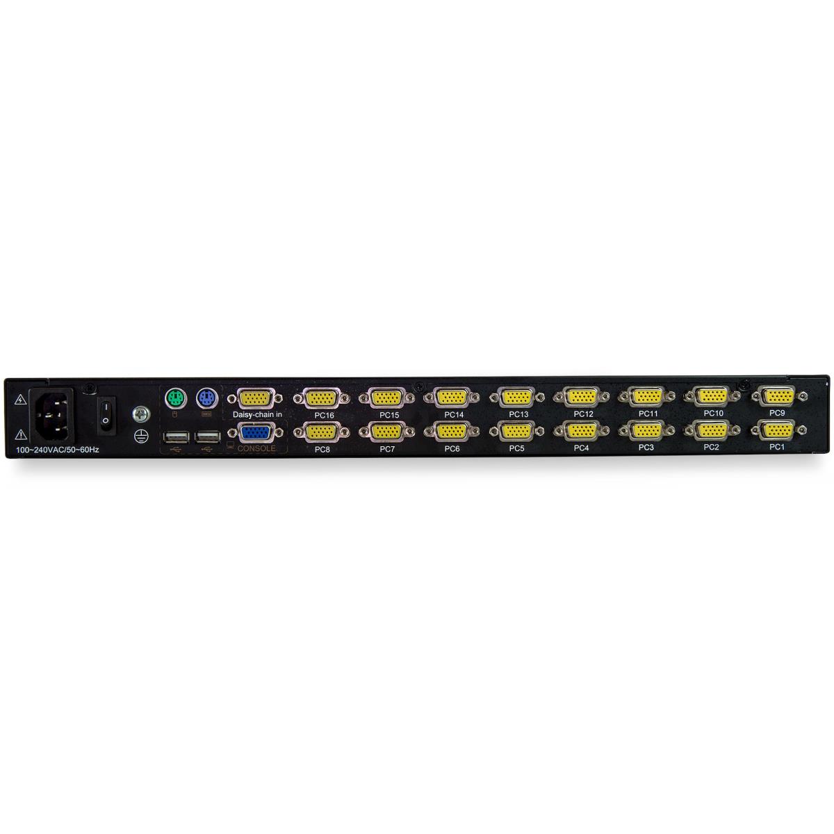 Rackmount KVM Console 16port 17in LCD Mount Parts/cbls Incl
