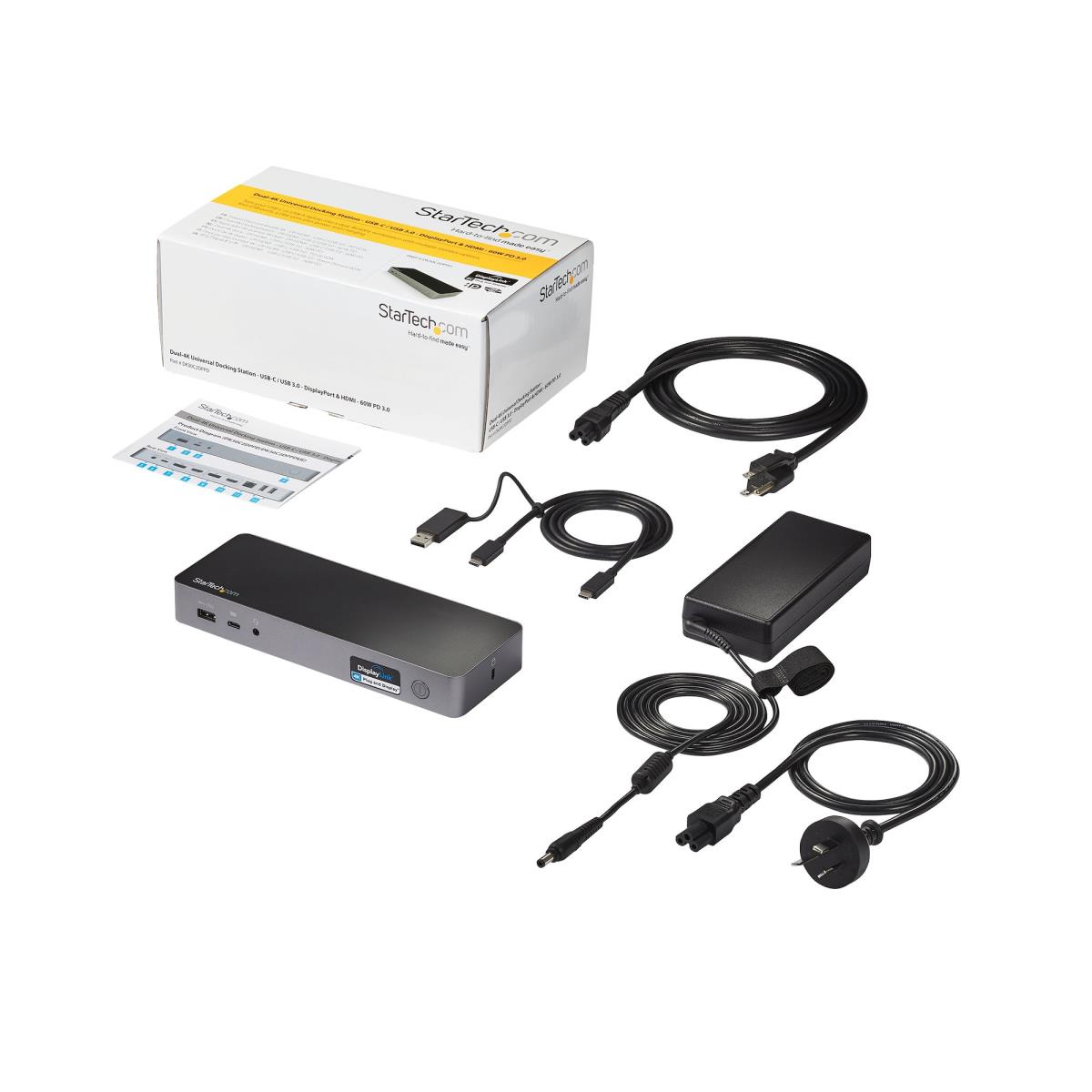 Docking Station - Dual 4k Universal USB-c / USB 3.0 - 60w Pd
