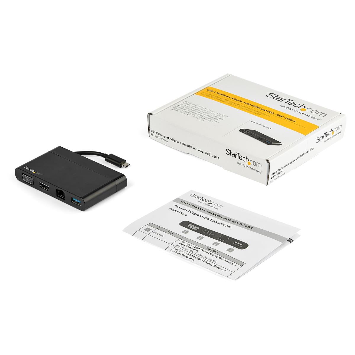 Multiport Adapter - USB-c With Hdmi And Vga - 1x USB-a