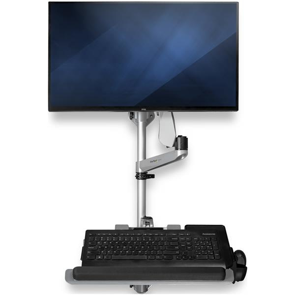 Wall Mounted Workstation For - Monitor Up To 30in - Articulating