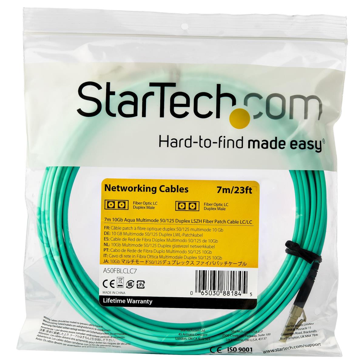 Fiber Patch Cable - Lc / Lc - Multimode  50/125 - 7m
