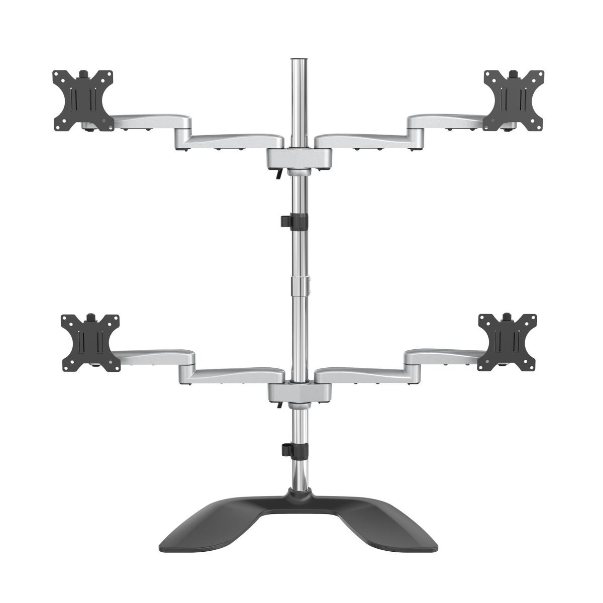 Quad-monitor Stand - Articulating - Steel & Aluminum