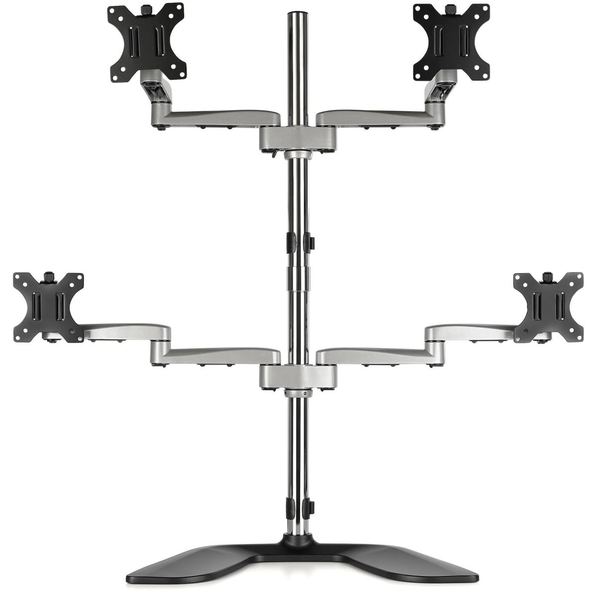 Quad-monitor Stand - Articulating - Steel & Aluminum