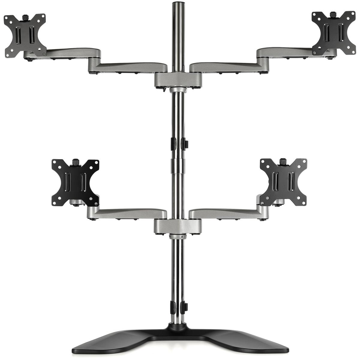 Quad-monitor Stand - Articulating - Steel & Aluminum