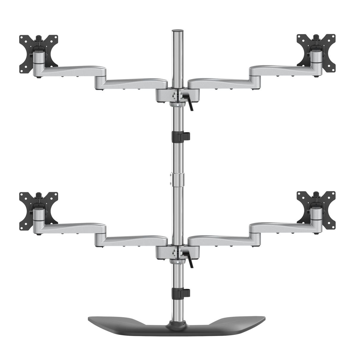 Quad-monitor Stand - Articulating - Steel & Aluminum
