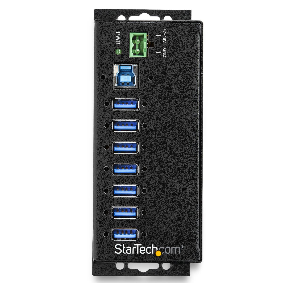 USB Hub - 7-port Industrial - USB 3.0 With External Power Adapter - Esd & 350w Surge Protection