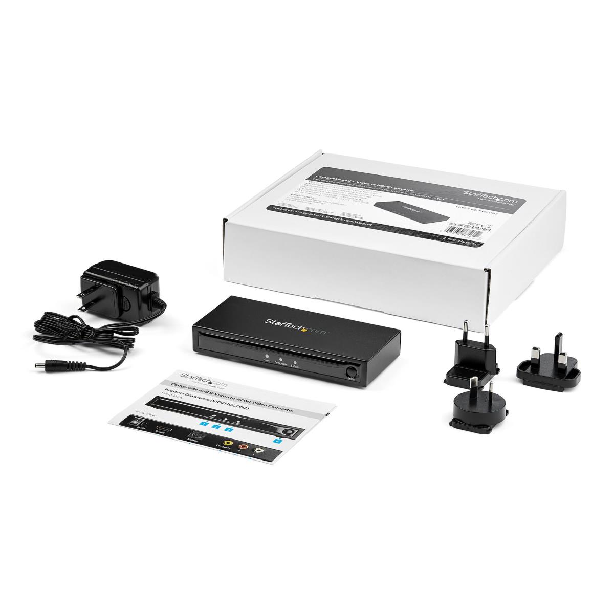 S-video Or Composite To Hdmi Converter With Audio - 720p - Ntsc And Pal
