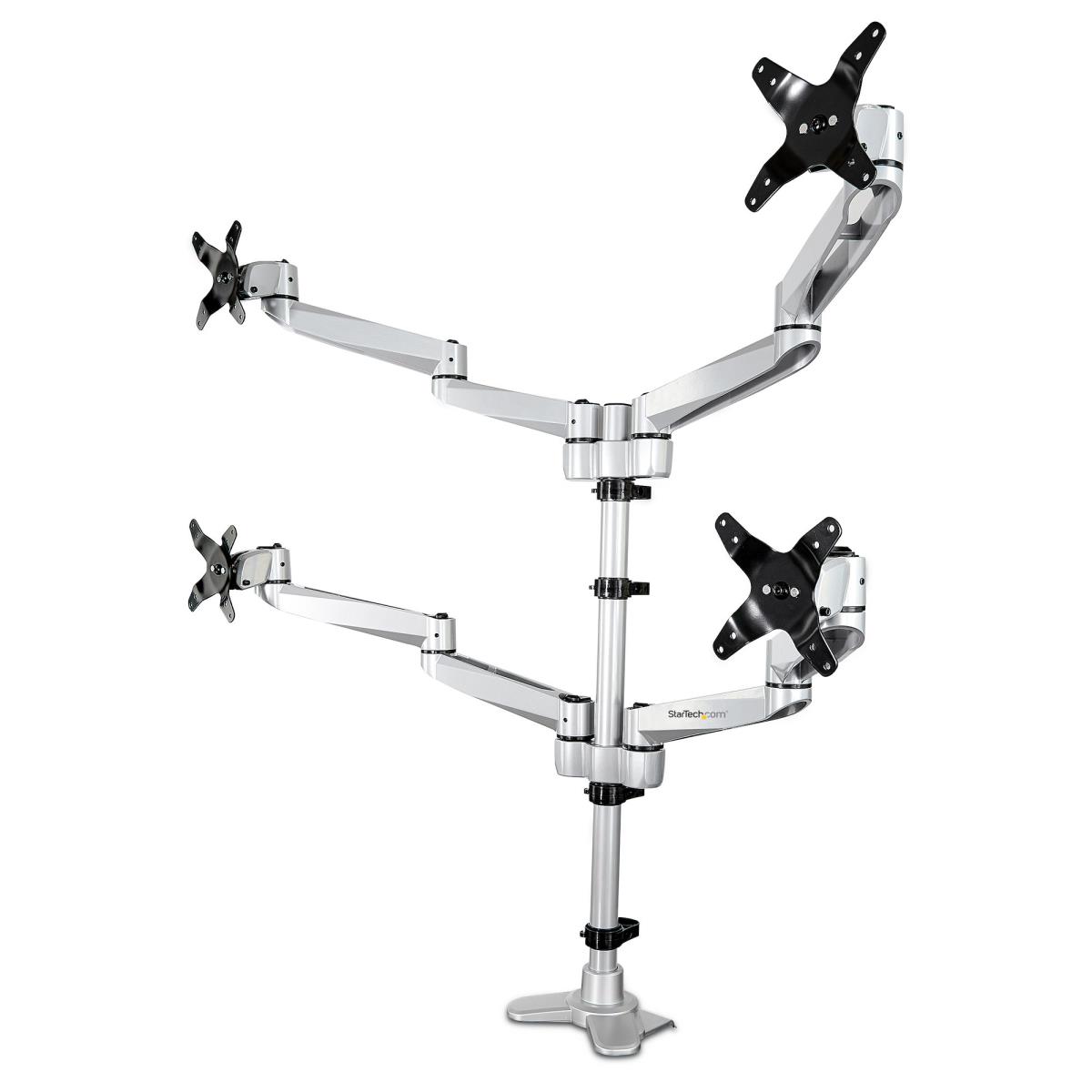 Quad Monitor Mount - For Up To 27in Vesa Monitors - Desk Mount