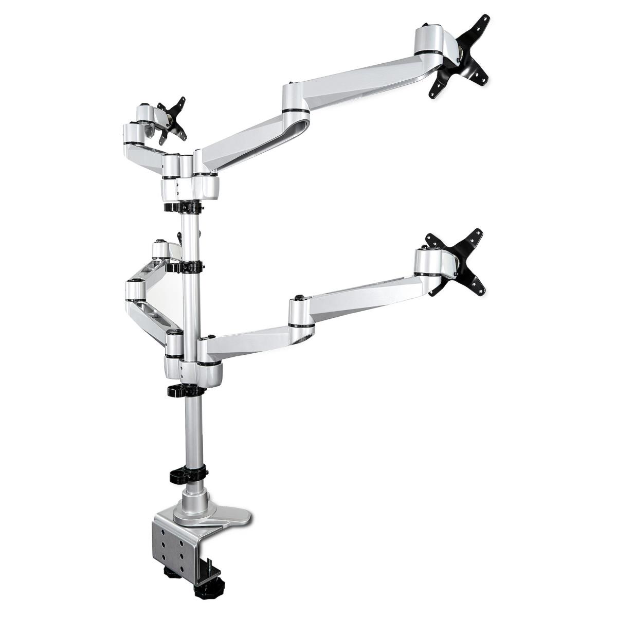Quad Monitor Mount - For Up To 27in Vesa Monitors - Desk Mount