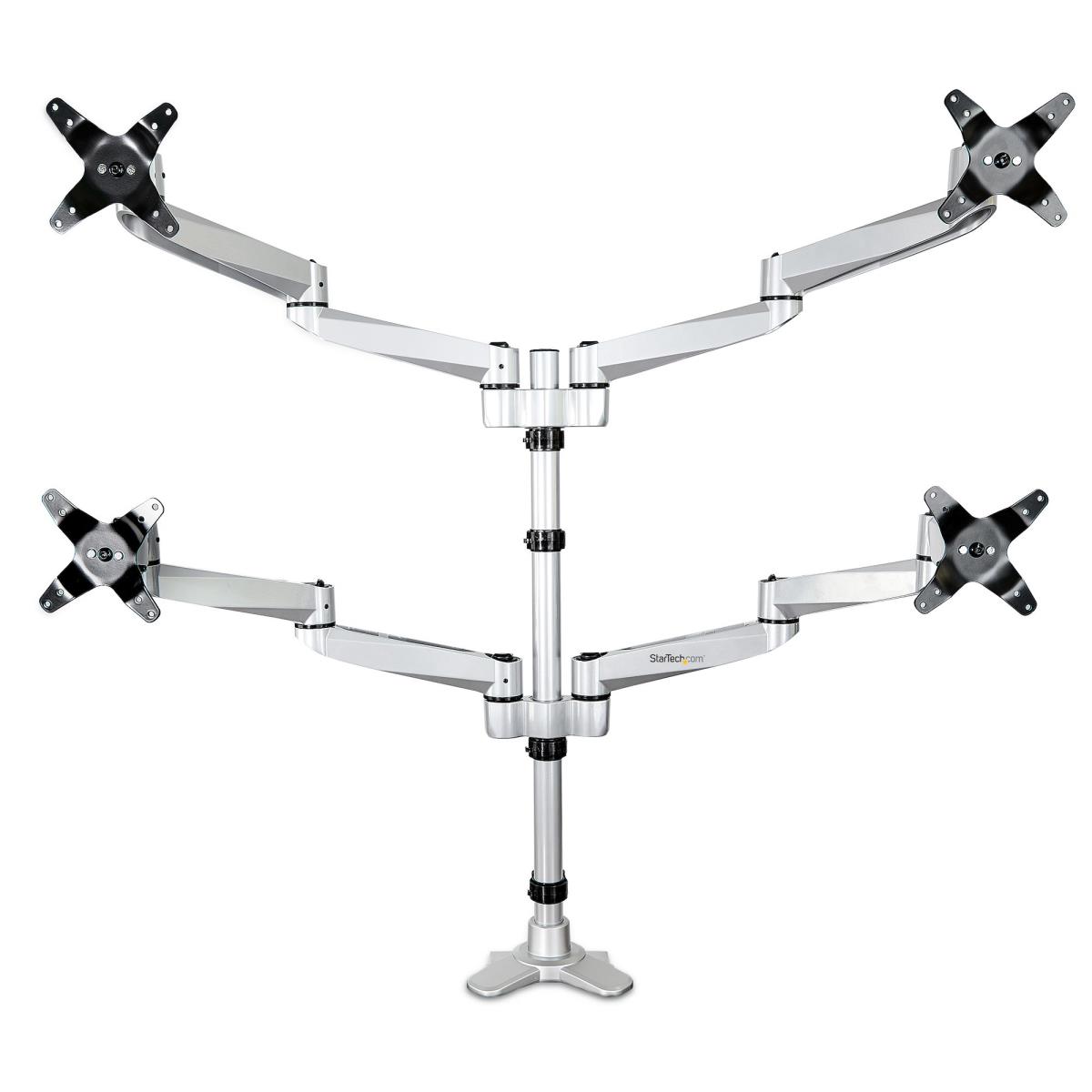 Quad Monitor Mount - For Up To 27in Vesa Monitors - Desk Mount