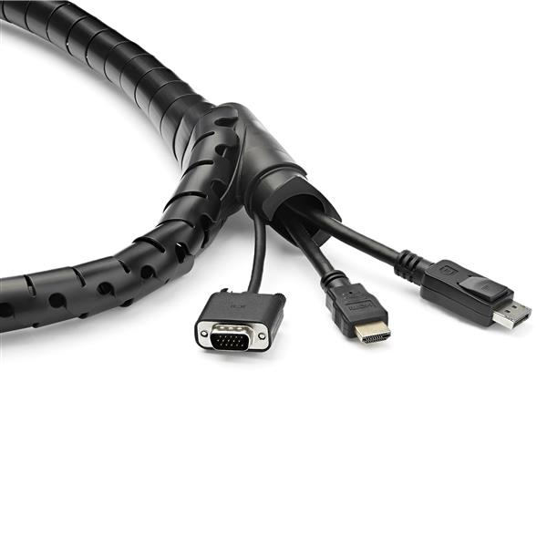 Spiral Cable Management Sleeve 45mmx1.5m /1.8x4.9 - Black