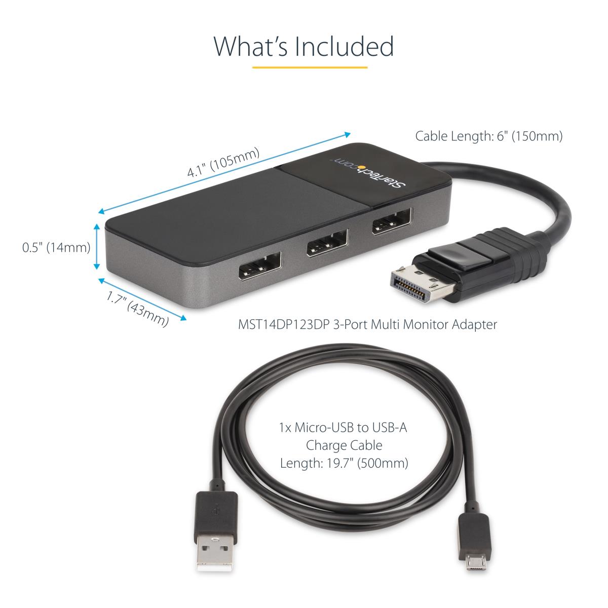 DisplayPort Mst Hub - 3-port Dp 1.4