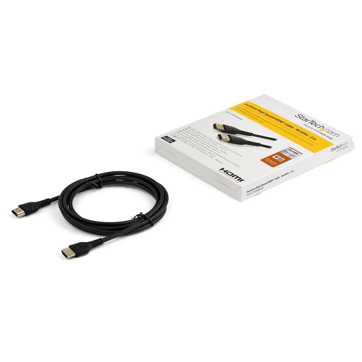 Premium High Speed Hdmi Cable With Ethernet Aramid Fiber 2m