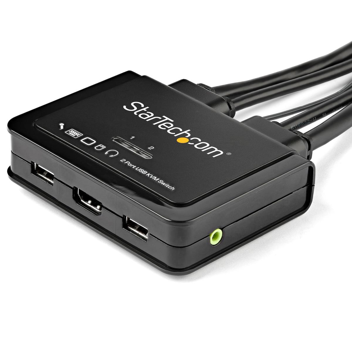 Hdmi KVM Switch With Built-in Cables - 2-port USB 4k 60hz