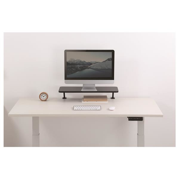 Monitor Riser Stand - Clamp On Monitor Shelf - Extra Wide