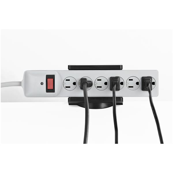 Power Strip Desk Mount - Clamp- On Power Strip Holder