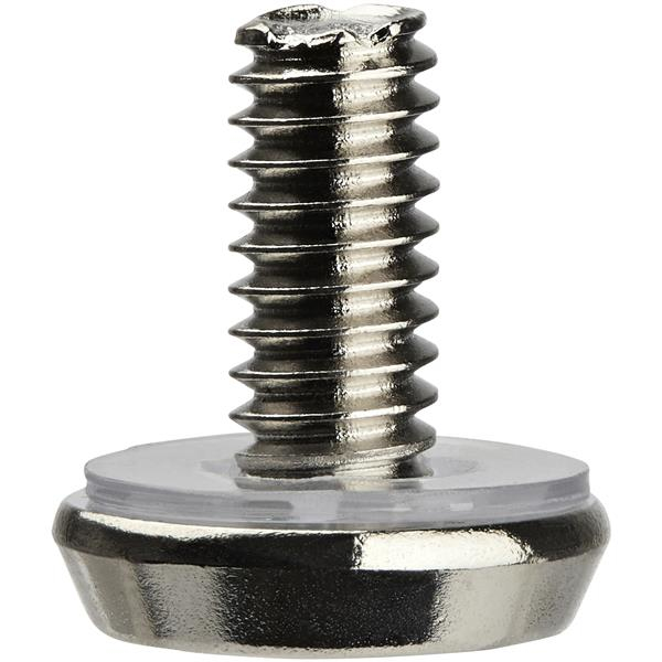 12-24 Server Rack Screws - Mounting Screws for Rack and Server Cabinets - Nickel-Plated - 50 pack