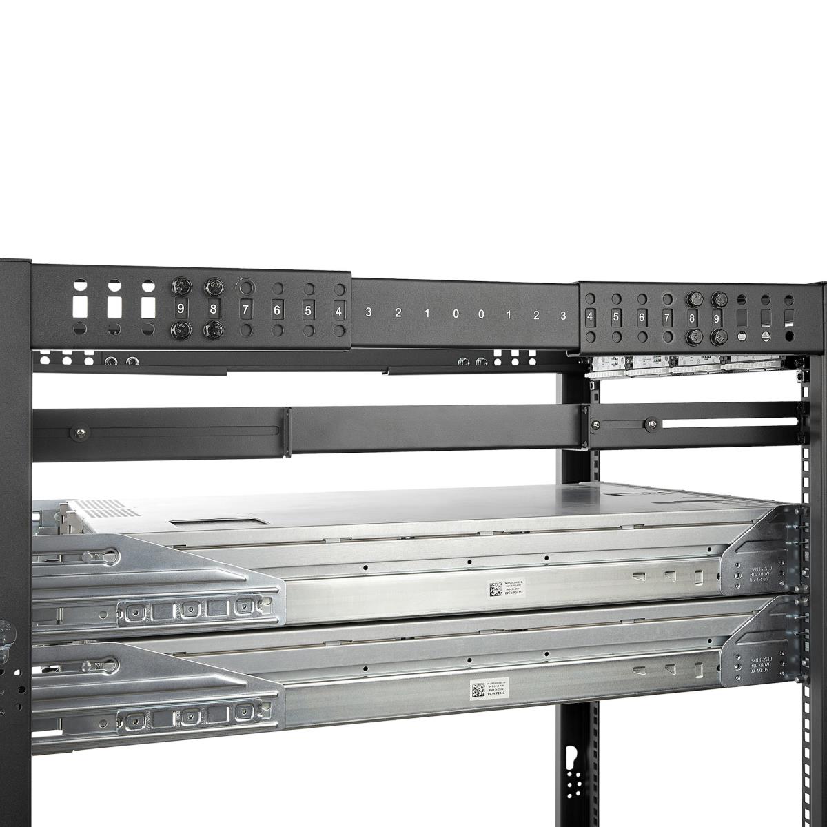 Server Rack Rails 1U with Adjustable Mounting Depth