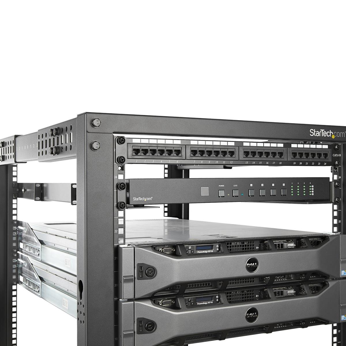 Server Rack Rails 1U with Adjustable Mounting Depth