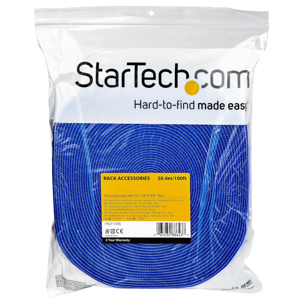Hook And Loop Roll - Resuable - Blue - 100ft