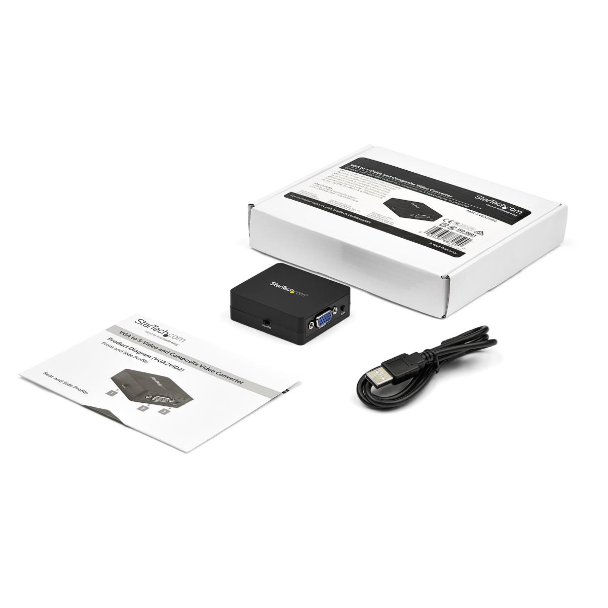 Vga To Rca And S-video Converter - USB Power